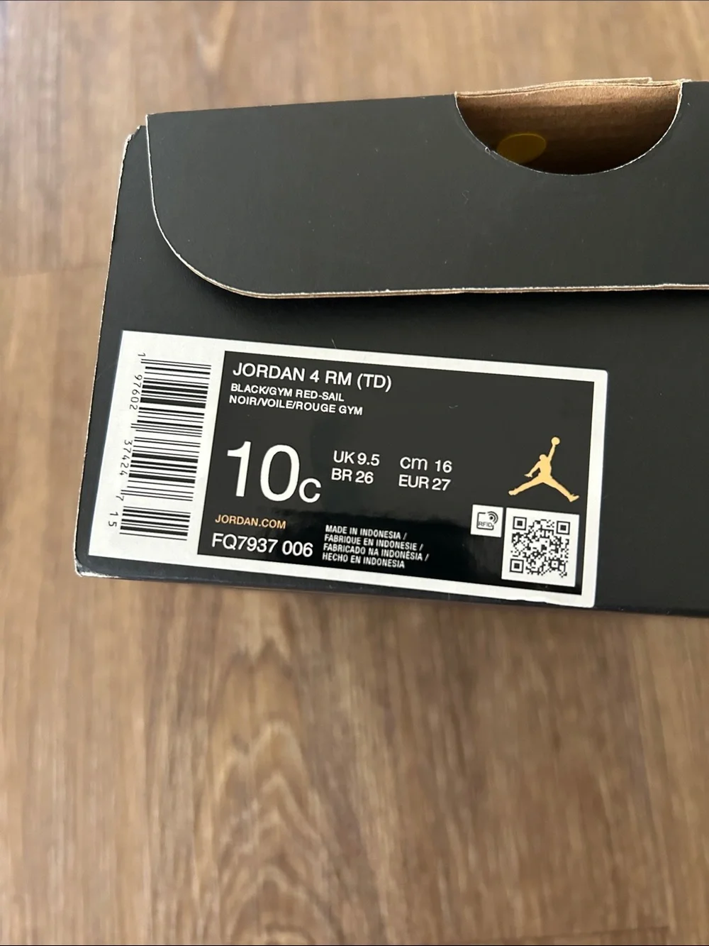 Jordan Kids Sneakers in Black with Cream Accents